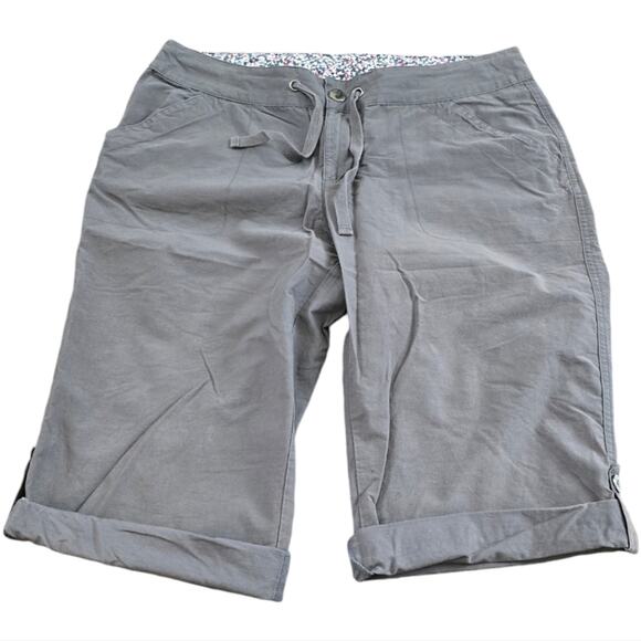 Columbia Grey Gorpcore Rolled Hem Cropped Capri Pants Size 10‎ - Picture 1 of 8